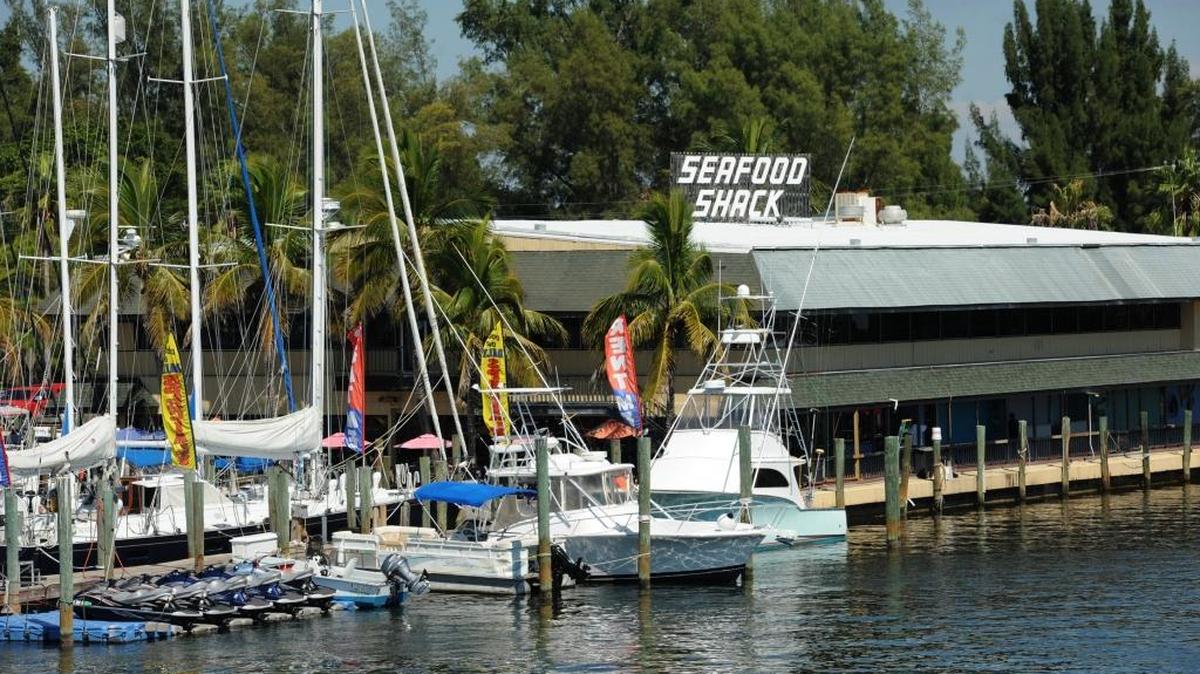 The Seafood Shack and Marina located at the east end of the Cortez Bridge is open after Hurricane Irma.