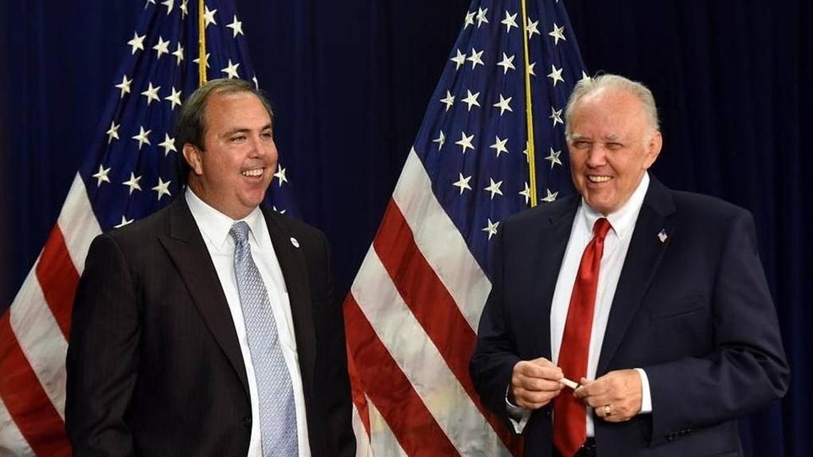 Joe Gruters, left, narrowly defeated Steve Vernon in Tuesday’s Republica primary for Florida House District 73. Bradenton Herald file photo