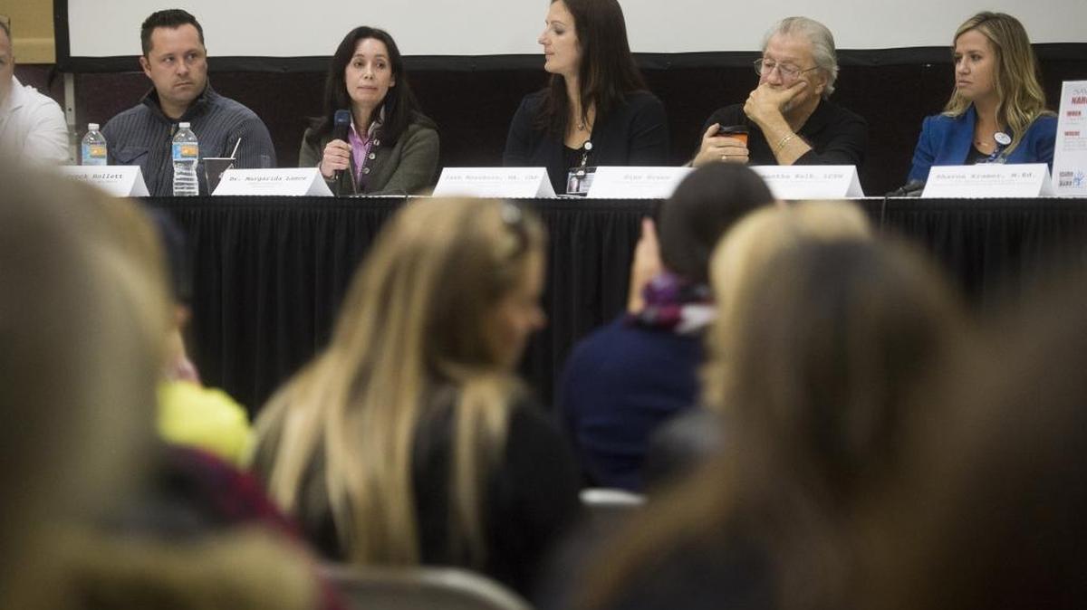 Experts on heroin and addiction speak to the public Saturday at West Bradenton Baptist Church during the Hope Against Heroin event.