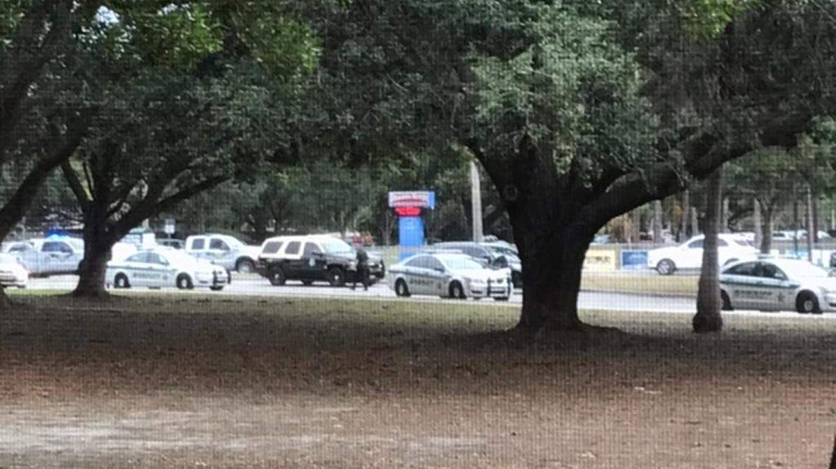 The Manatee County Sheriff’s Office and Florida Highway Patrol arrived at Braden River Middle School Thursday morning as the school went on lockdown.