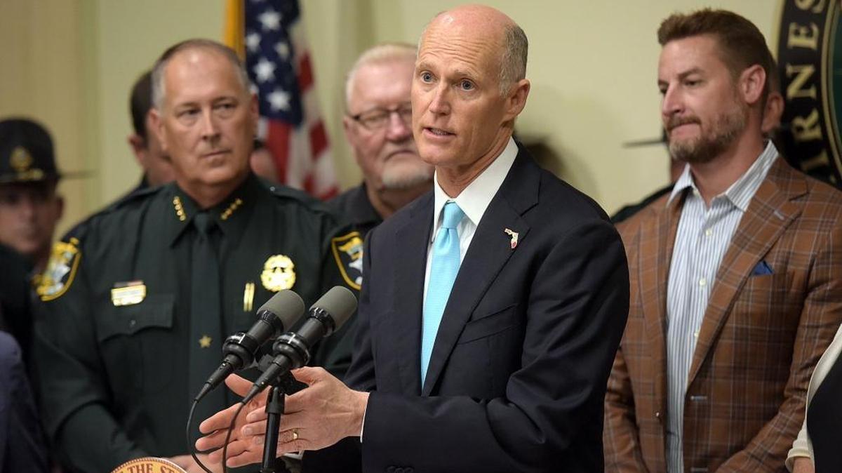 Florida Gov. Rick Scott during a recent stop in Sarasota County.