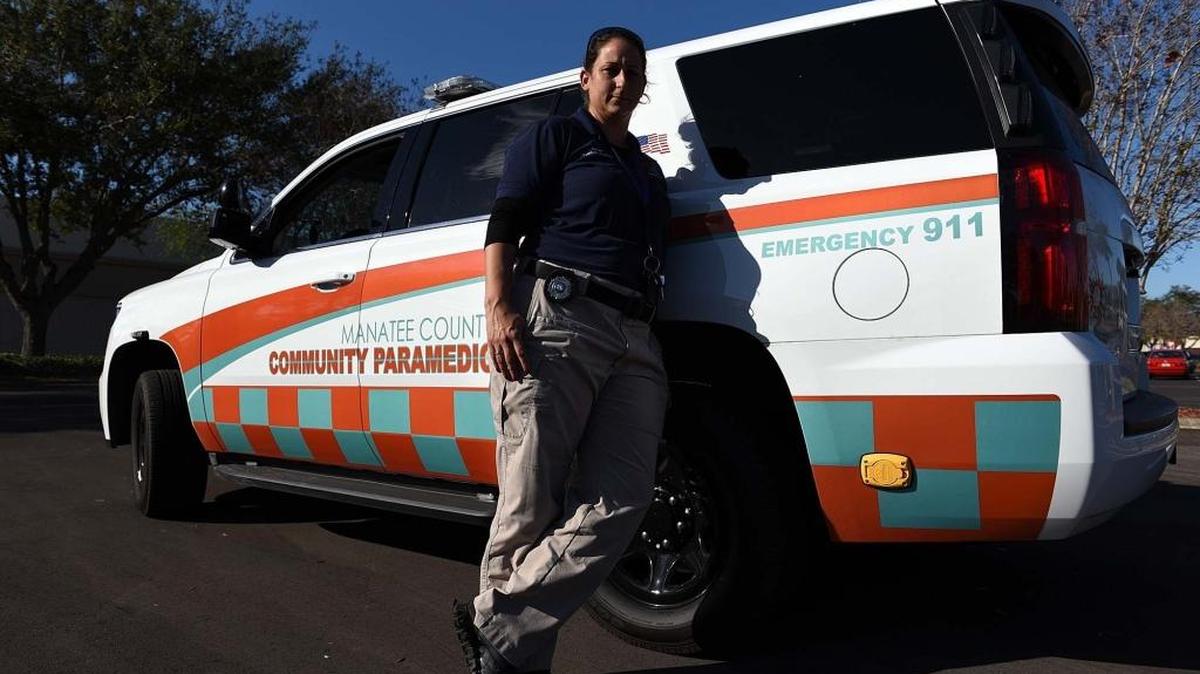 Angie Hadlock, part of the Community Paramedicine program, visits patients in their homes, helps them with prescriptions, answers questions, and connects them with resources.The program, run through the Manatee County Public Safety Department, says it diverted more than $45,000 in health care costs during its first 90 days.