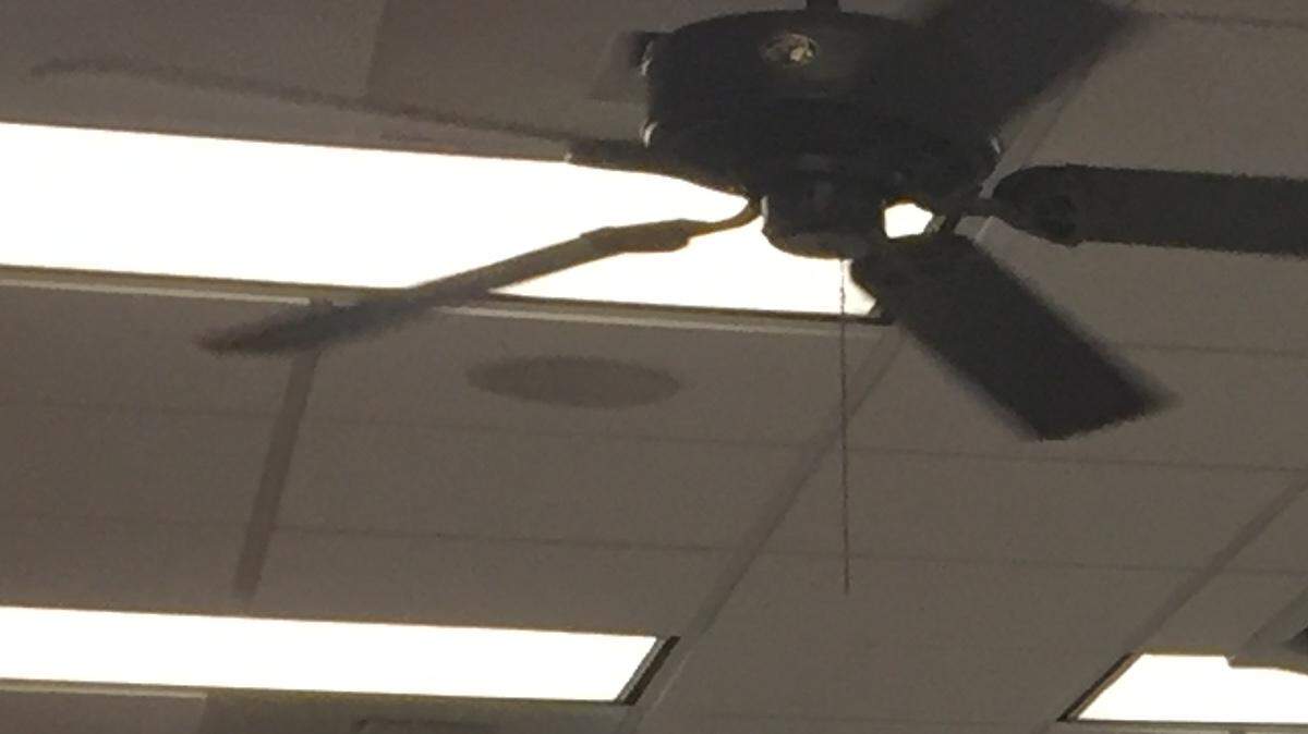 David Thompson, building services division manager, talks about security cameras with the Manatee County Commission during a work session Thursday morning.
