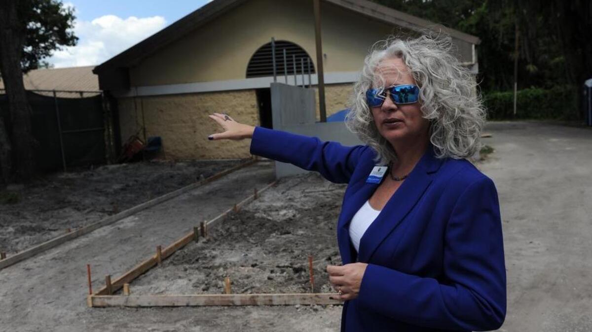 Melissa Larkin-Skinner, chief clinical officer at Centerstone of Florida, Manatee County's behavioral health provider, shows where crews are renovating a 2,700-square-foot psychiatric unit at 2020 26th Ave. E. that should be finished and opened by August, 2016. The $540,000 project will create four new bedrooms, a community room and a cafe, that are needed for much needed mental health and addictions care.