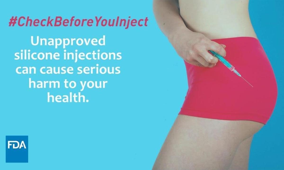 The Food and Drug Administration on Tuesday issued a new warning for consumers reminding them that the use of silicone injections for body shaping procedures, such as breast and buttocks enlargement, is illegal and a health risk.