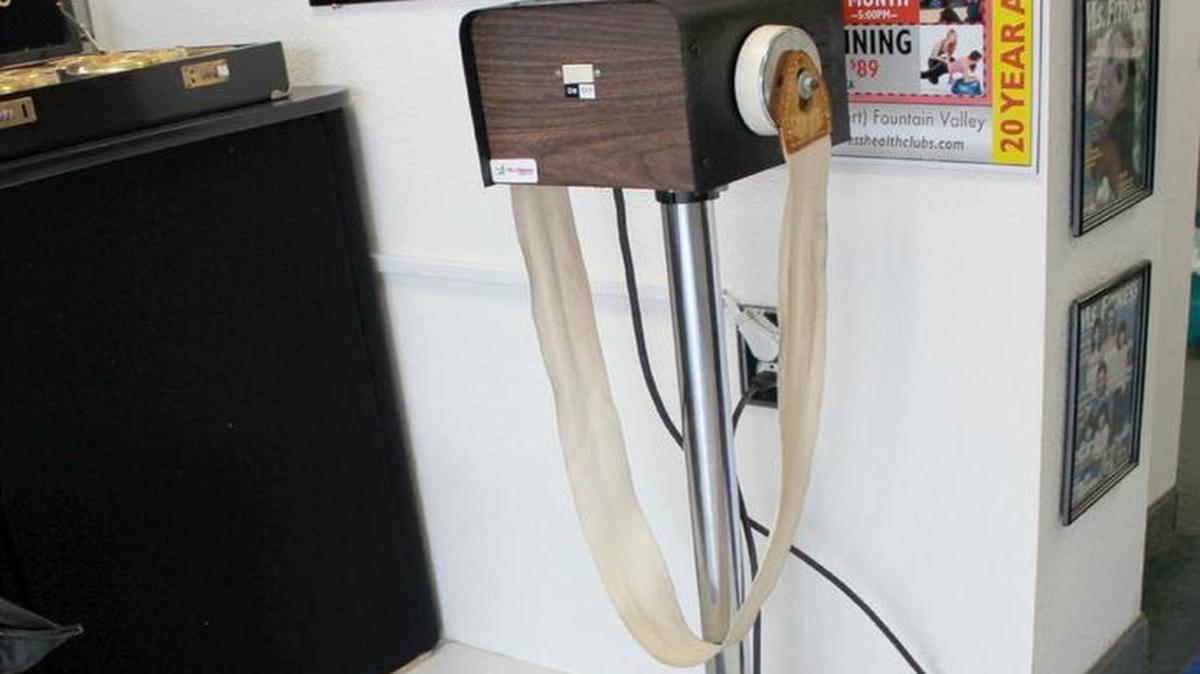 The vibrating-belt machine was once a fitness fad.