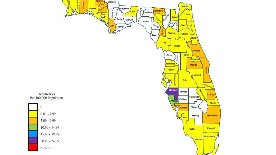 Manatee is drug death capital of Florida