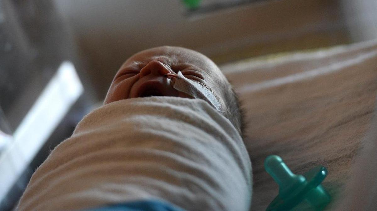 A baby just a few days old suffering from neonatal abstinence syndrome in Sarasota Memorial Hospital's NICU.