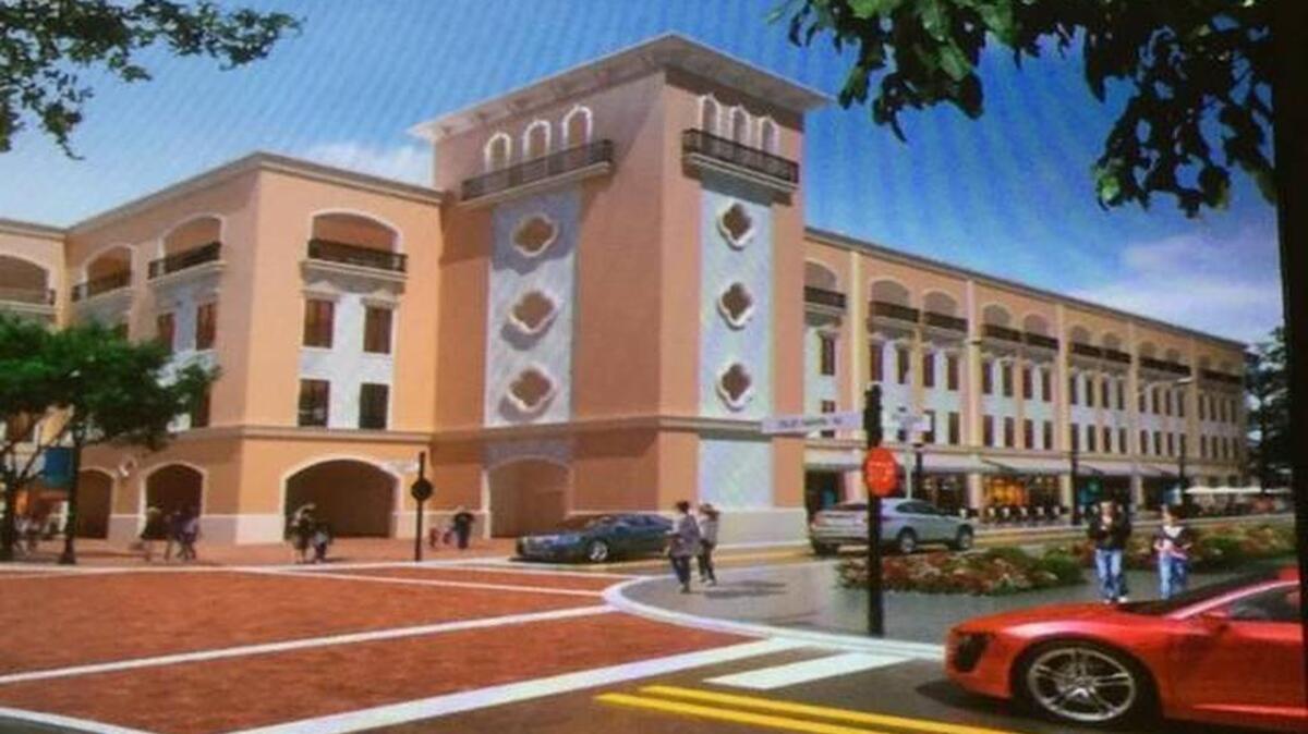 A rendering of what a new parking garage in downtown Bradenton might look like.