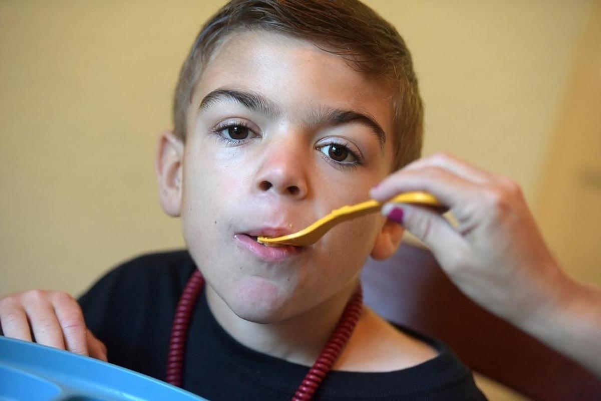 Trenton Greer, 8, was diagnosed with Sanfilippo syndrome in February, after his parents Jenny and Travis Greer noticed his steady decline. What is often misdiagnosed as autism, Sanfilippo is a childhood genetic disorder that is typically fatal, where dead cells build up around vital organs and can cause brain damage.