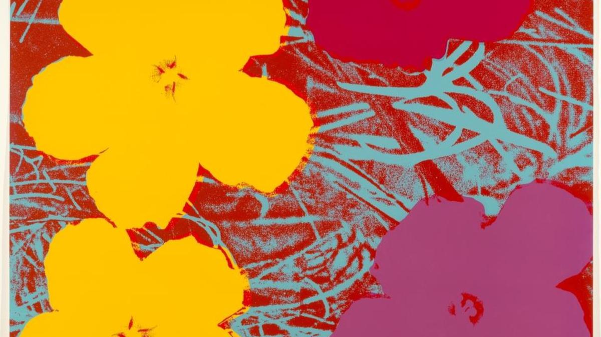 Artist Andy Warhol created silkscreens of flowers like the one above during the 1960s.