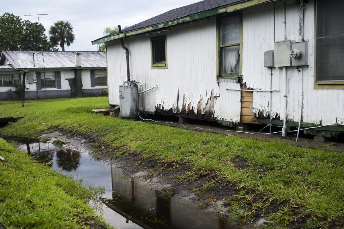 Rubonia drainage ditches are seen after an afternoon of rain in this Bradenton Herald file photo. Improvements are on their way in 2020, according to the latest information from Manatee County.