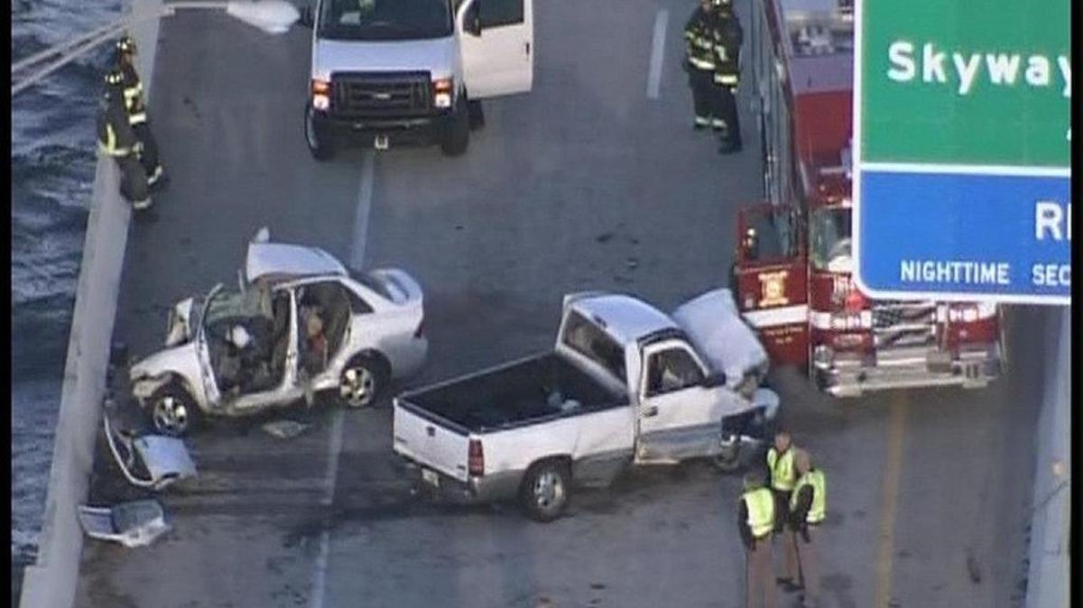 The southbound lanes of the Sunshine Skyway Bridge have reopened after a fatal crash Friday.
