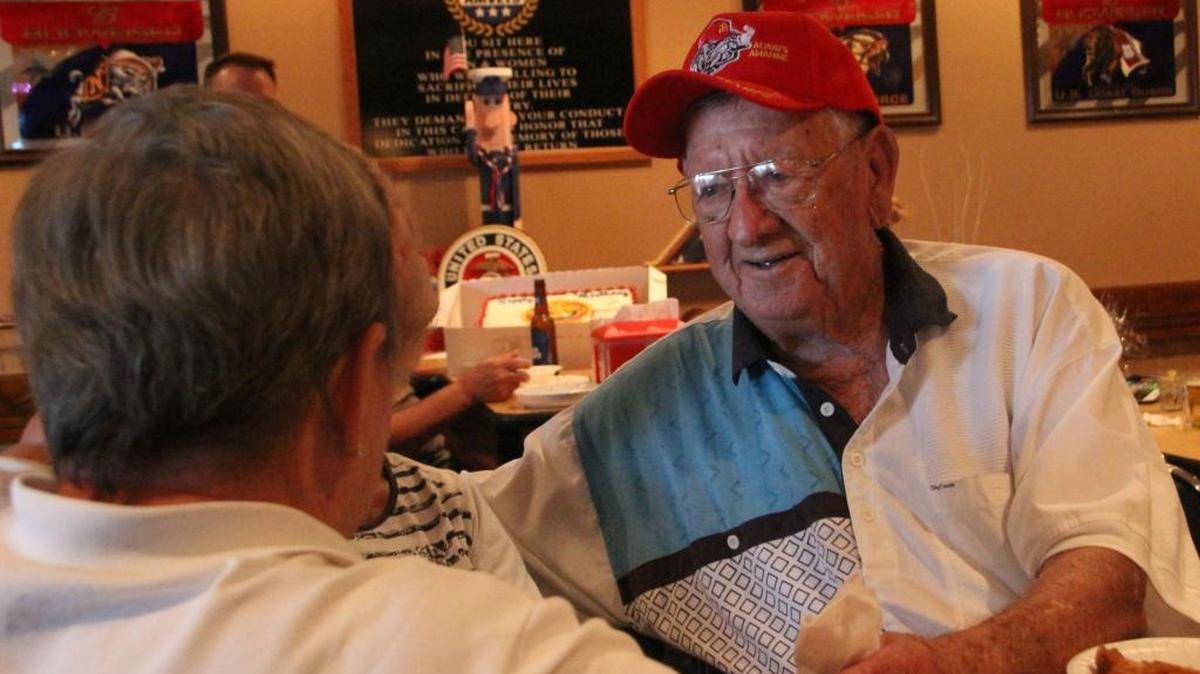 World War II vet James Kelly celebrates his 95th birthday Thursday at AmVets Post 301, Ellenton.
