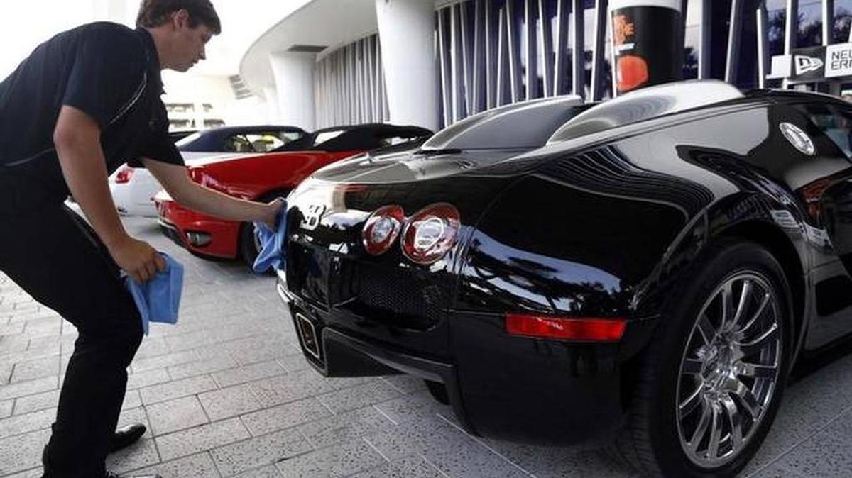Federal law enforcement is auctioning off cars so valuable at Marlins Park on Wednesday that it would take Giancarlo Stanton's wealth to buy one. The auction, led by the U.S. Marshall’s service, is a group of cars owned by drug kingpin Alvaro Lopez Tardon, imprisoned for 150 years in Miami in 2014 for among other things, laundering $14 million in local real estate. The cars include a $1.9 million Ferrari and a $900,000 Bugatti.