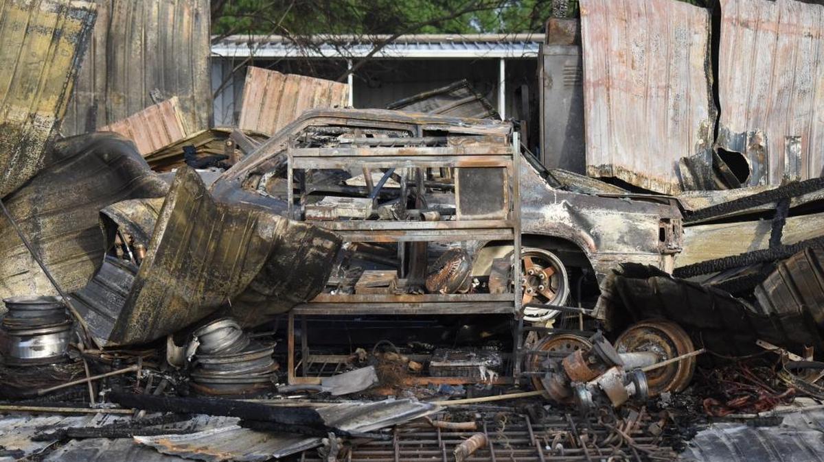 The scene of the fire Friday morning at 1401 44th Avenue East.