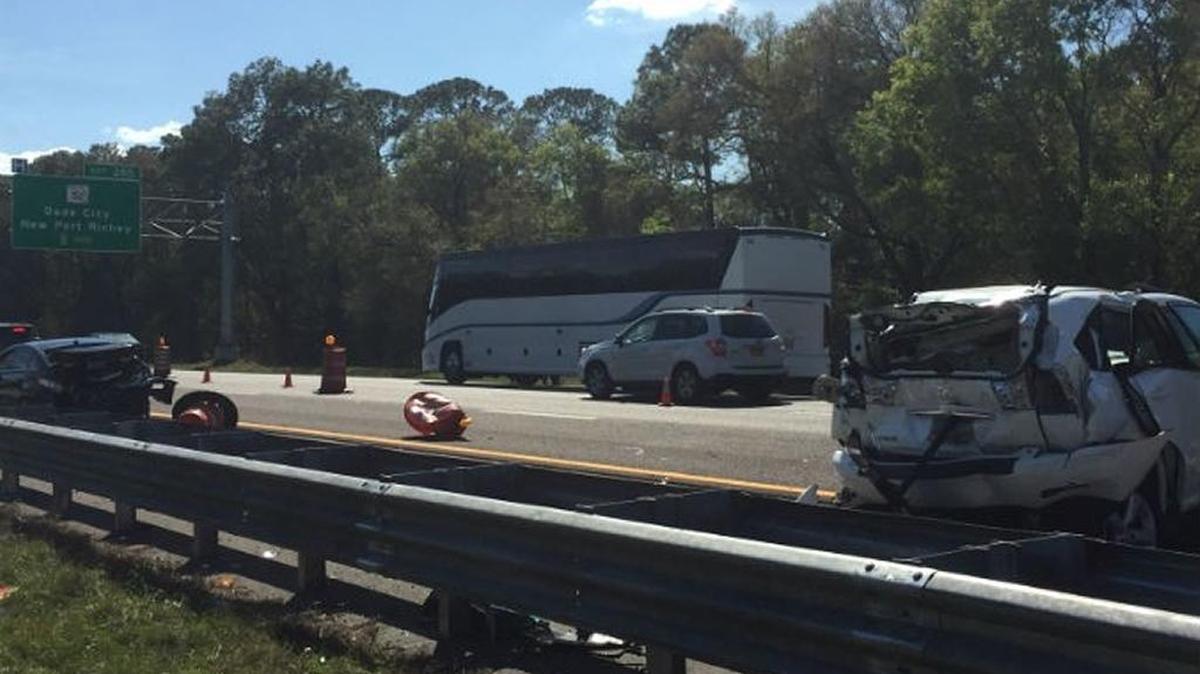 Three vehicles were involved in Saturday’s fatal traffic crash on Interstate 75 in Pasco County.