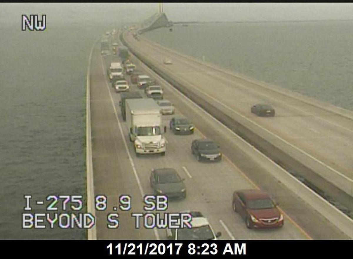 The Florida Department of Transportation reported that the traffic backup was severe.
