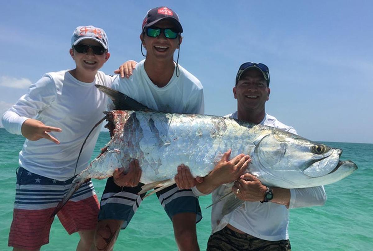 William Osborne said a hammerhead had eaten half of a tarpon he was trying to land a few days earlier. He suspects it may have been the same shark in both incidents.