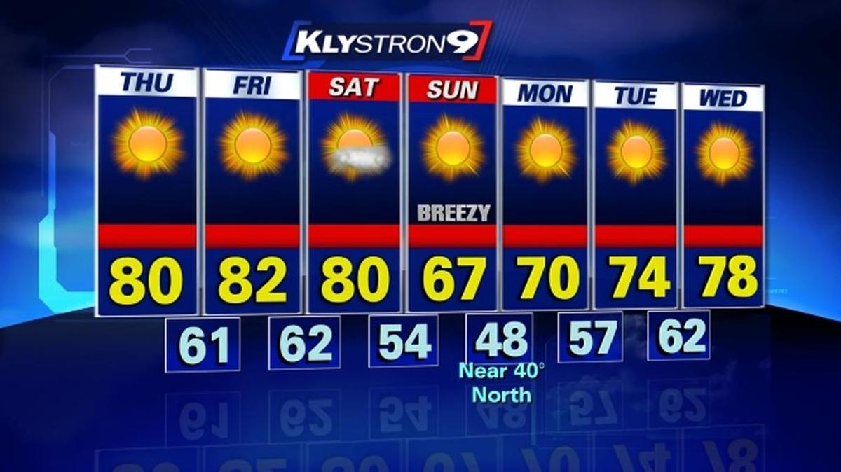 Bay News 9’s weather graphic shows Sunday’s chilly Florida forecast.