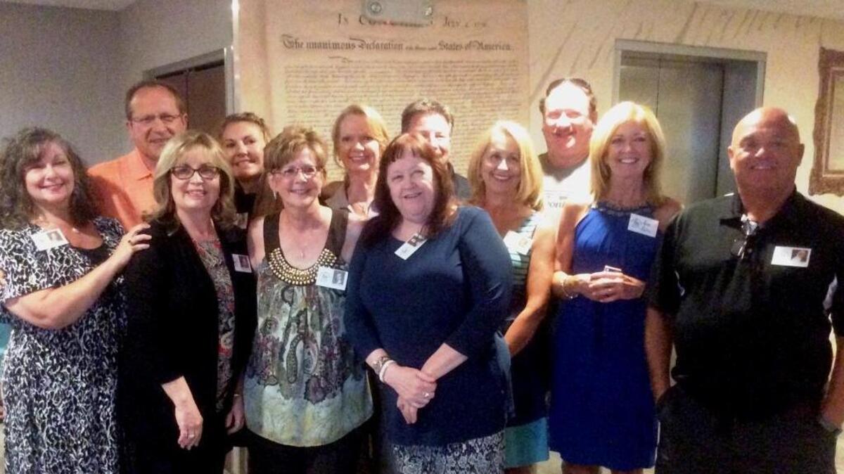 2016 South Canyon Elementary reunion. That’s Becky Canesse, center back row.