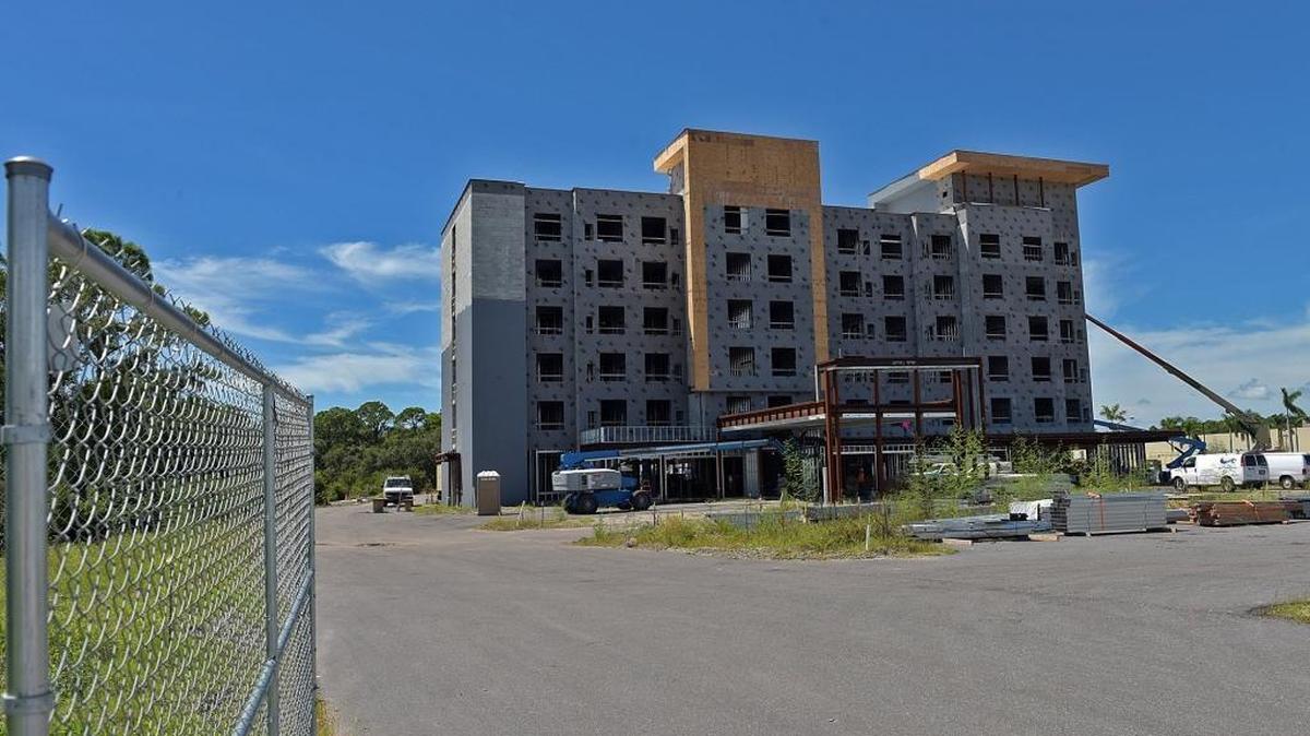 A new Home Wood Suites is under construction as work continues on the Interstate 75/University Parkway Diverging Diamond Interchange, which is expected to be done in time for the 2017 World Rowing Championships. Florida Department of Transportation officials said Thursday that the project is on schedule.
