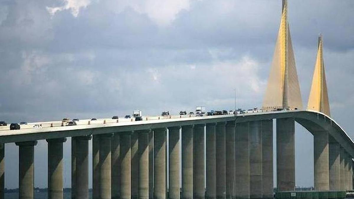 The Sunshine Skyway bridge.