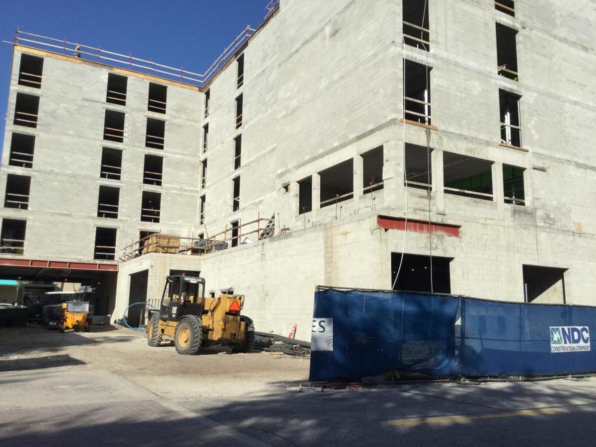 The new $17 million Spring Hill Suites hotel is rising quickly across from city hall. As part of the overall development agreement with the hotel, the city has guaranteed 100 parking spaces, which led to the launch of the new City Centre parking garage project. Though the final contracts for the garage were only just signed, it’s still estimated both projects will conclude at the same time.