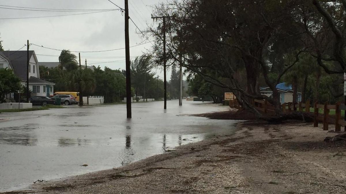Streets flood in Anna Maria during Hurricane Hermine in September 2016.