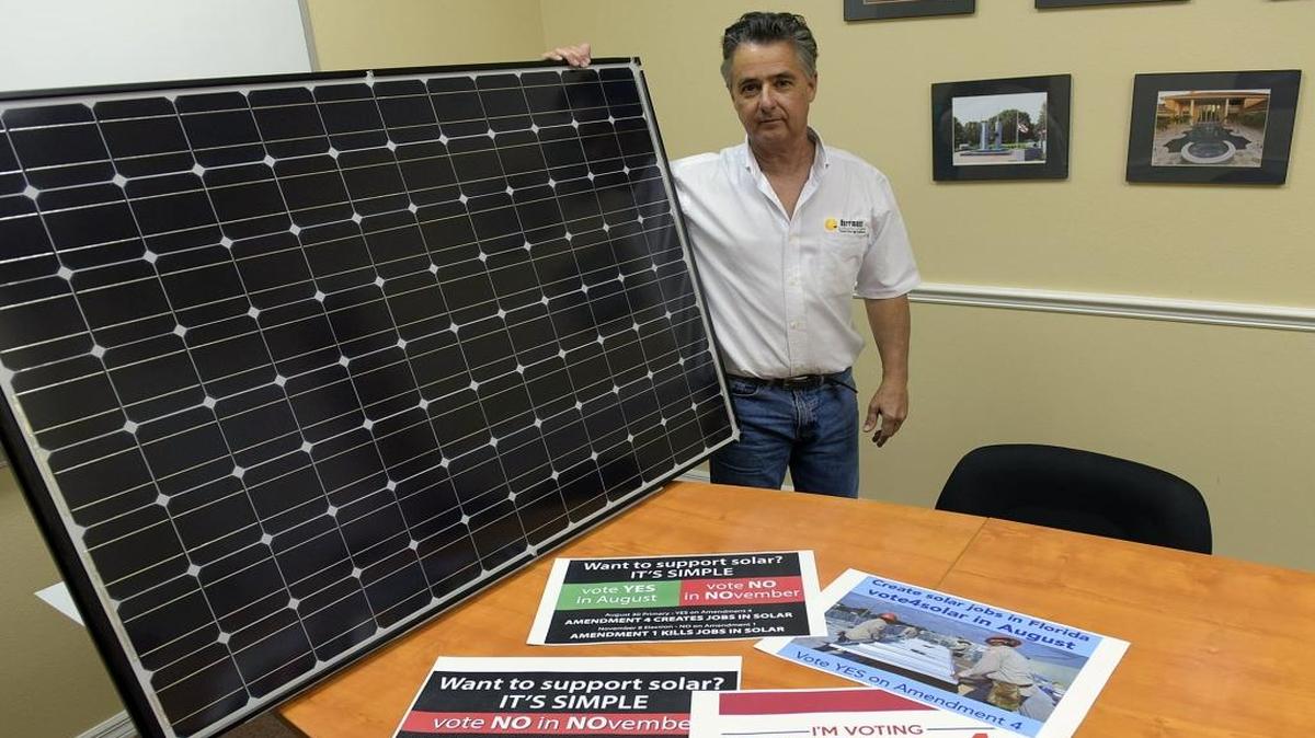 Tom Harriman, of Harriman’s, Inc., has been a past president of the Solar Energy Industries Assoc., Florida chapter and is currently a board member. The Florida SEIA backed a bill that won’t be on the ballot this November, which would have allowed third-party vendors to sell up to 2 megawatts of solar power to consumers and increase competition and choice within the solar market.