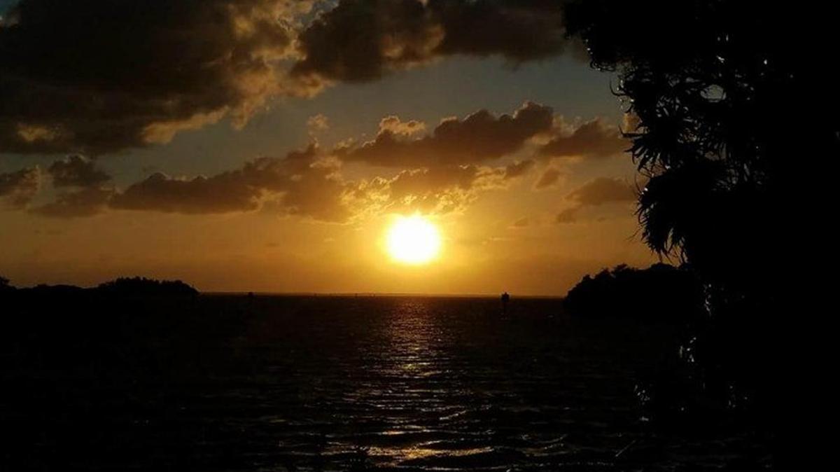 Sunset seen from Anclote Key beach.