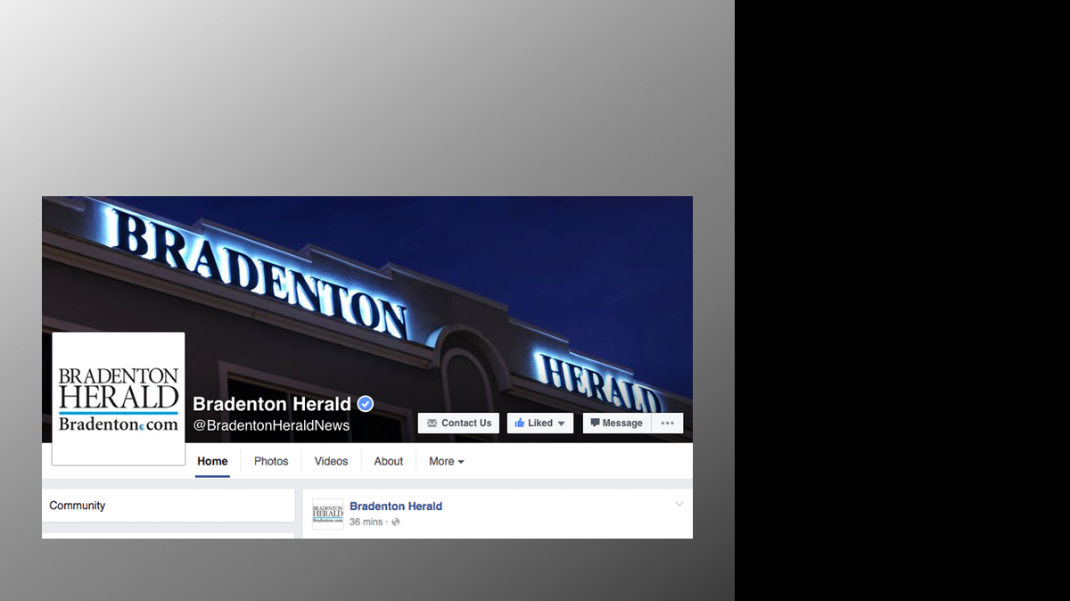 Screenshot of the Bradenton Herald Facebook Page