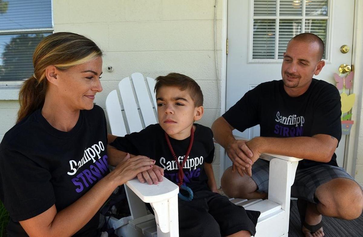 Trenton Greer, 8, was diagnosed with Sanfilippo syndrome in February, after his parents Jenny and Travis Greer noticed his steady decline. What is often misdiagnosed as autism, Sanfilippo is a childhood genetic disorder that is typically fatal, where dead cells build up around vital organs and can cause brain damage.