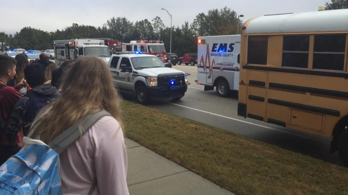 According to one concerned parent, four police cars, a fire truck and multiple ambulances responded to the scene. She called it a “harrowing” experience.