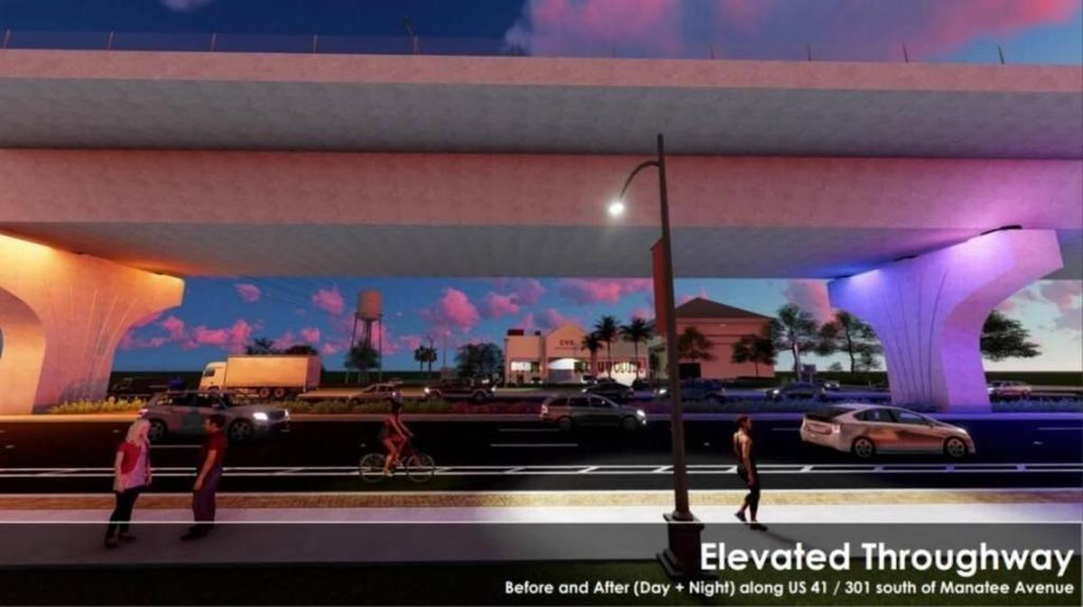 Could downtown Bradenton businesses on First Street survive underneath a flyover bridge that would take one third of all traffic coming into Bradenton and pass them through overhead? Officials don’t think so and want FDOT to further detail other alternatives for a possible new bridge elsewhere.