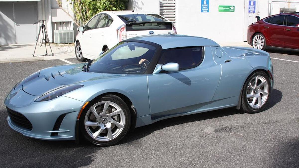 A Tesla Roadster from Mote’s 2015 “Electrify the Island” event.