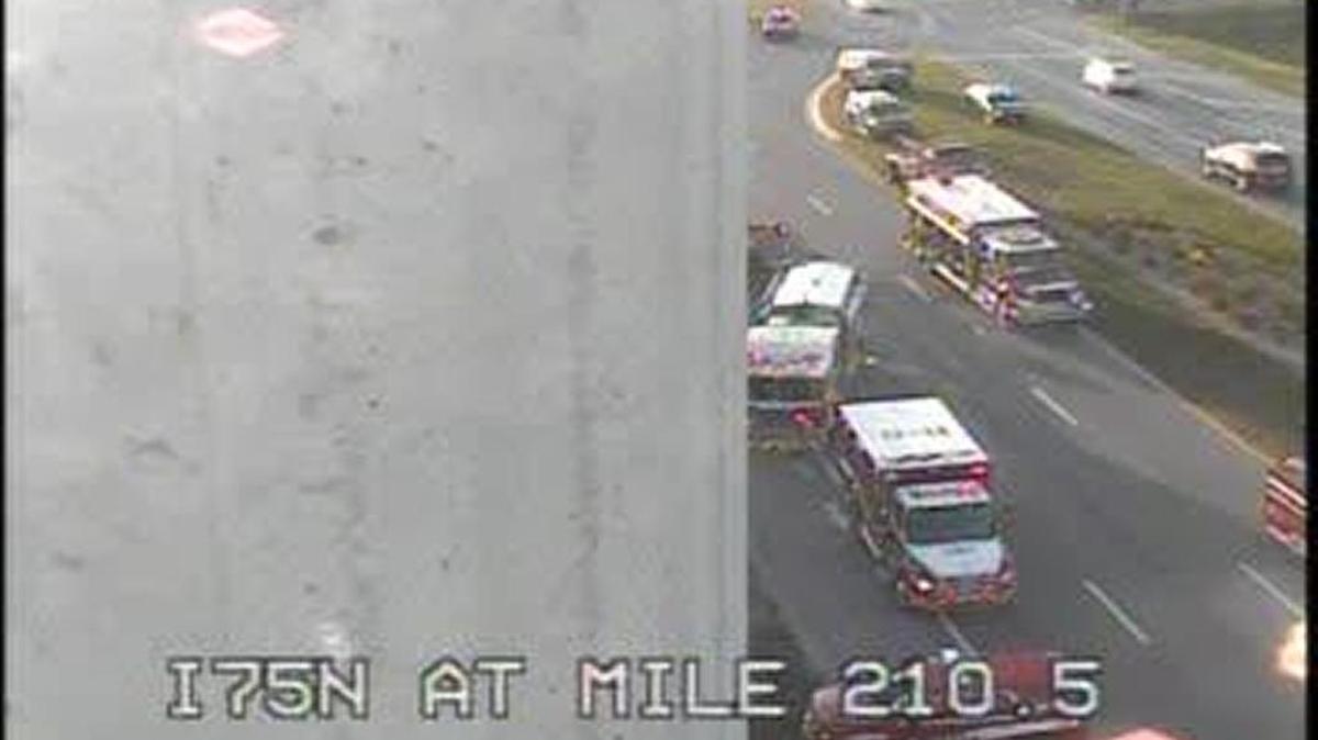 Emergency vehicles are blocking the off ramp to westbound Fruitville Road after a crash early Thursday.