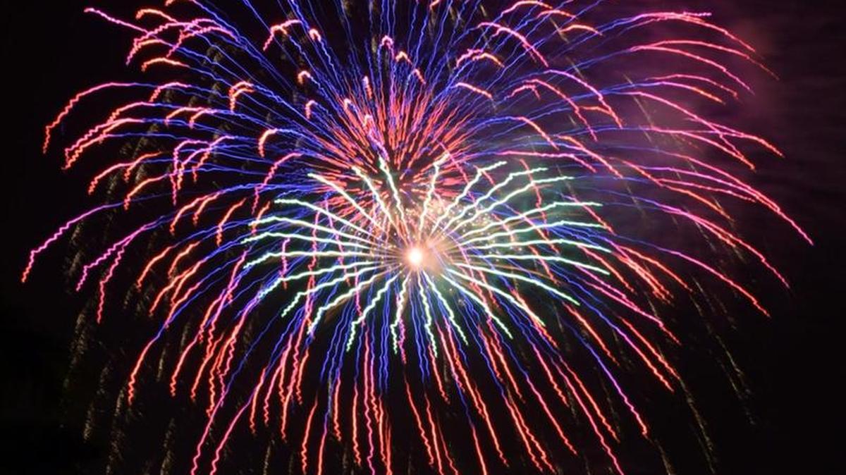 File: The annual Fourth of July fireworks light up the sky over the Manatee River from the Bradenton side in 2016.
