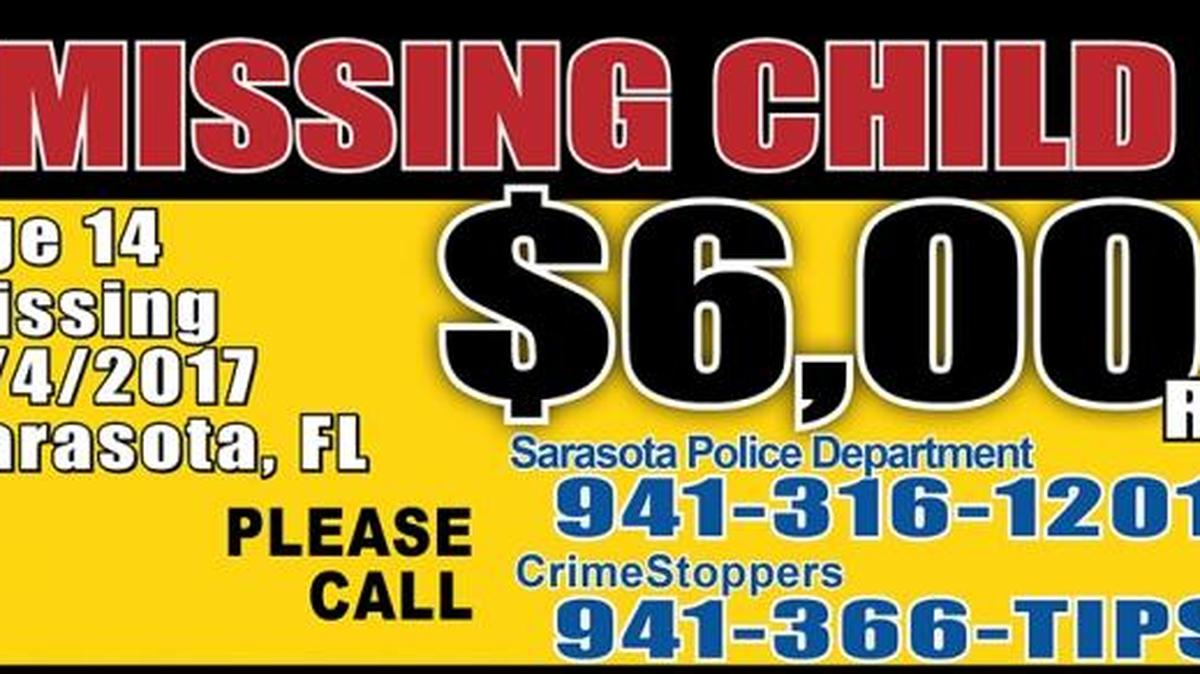 A digital billboard provided by the Florida Outdoor Advertising Association is being provided in Sarasota County, police said.