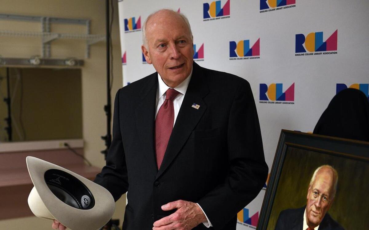 Former Vice President Dick Cheney attended a press briefing before giving one of two lectures at Ringling College Library Associationâ€™s 2017 Town Hall Lecture Series at Van Wezel.