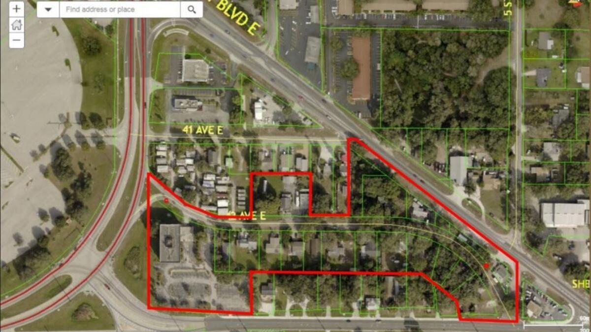 The area in red is where Manatee County water customers will be affected Wednesday.