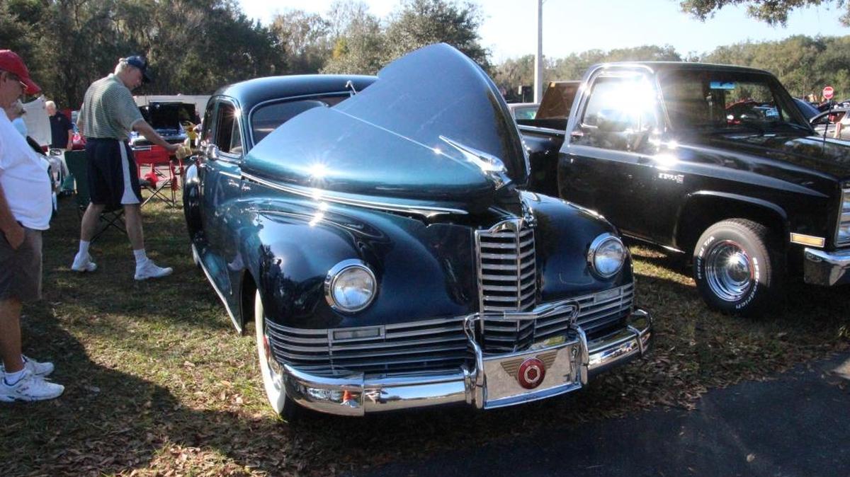 A 1946 Packard is a study in sunlight playing on its graceful curves at a Parrish car show to benefit Selah Freedom and the victims of sex trafficking. The show was hosted Saturday by St. Frances X. Cabrini Church.
