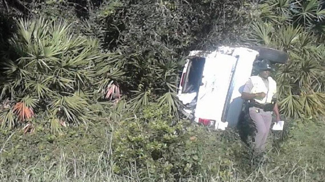 An SUV crashed about 8 a.m. Sunday on Interstate 75 in Hillsborough County.