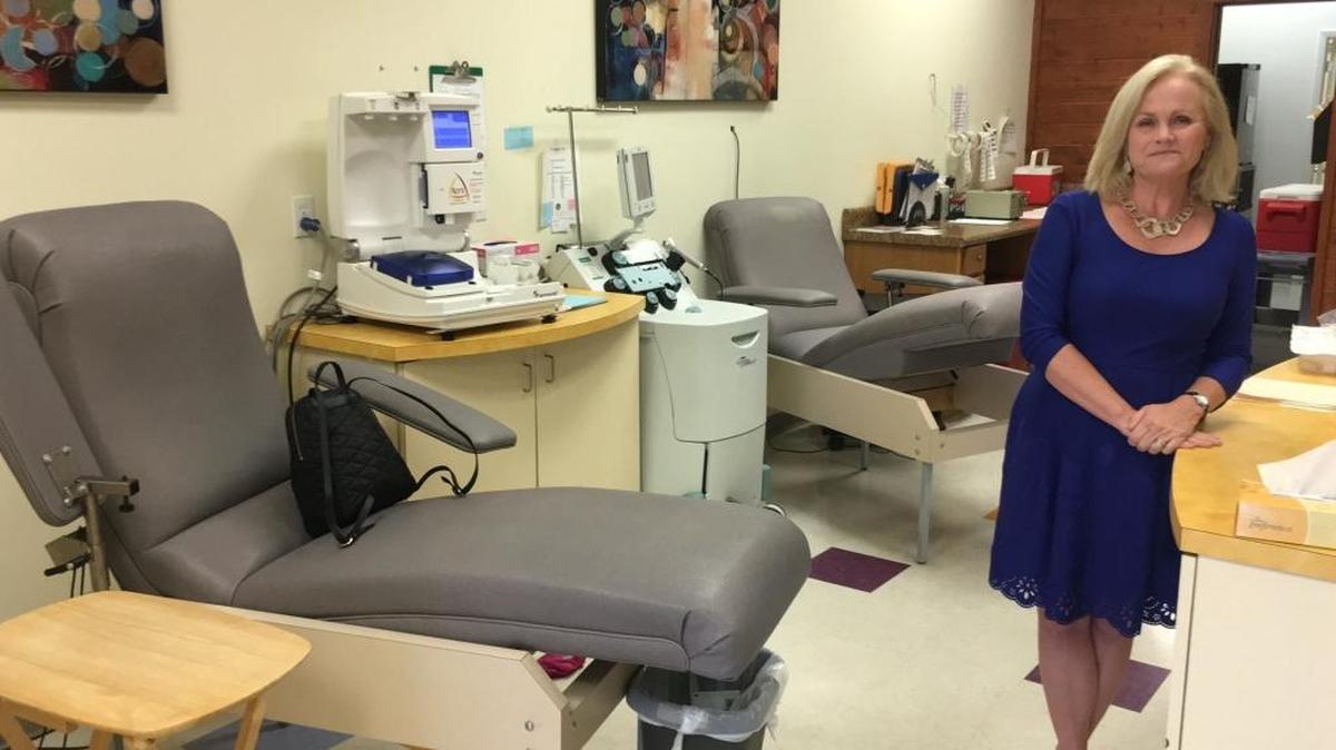 Jayne Giroux of SunCoast Blood Bank made an appeal to Manatee and Sarasota county residents to give blood and platelets this ahead of Hurricane Irma. Giroux is pictured at the SunCoast Blood Bank donation center at 6026 14th St. W., Bradenton