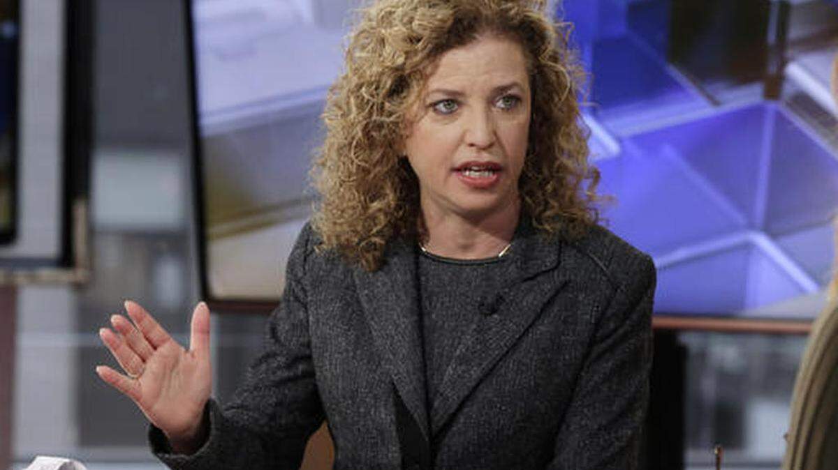 FILE - In this March 21, 2016 file photo, Democratic National Committee (DNC) Chair, Rep Debbie Wasserman Schultz, D-Fla. is interviewed in New York. Two “sophisticated adversaries” linked to Russian intelligence services broke into the DNC’s computer networks and gained access to confidential emails, chats and opposition research on presumptive Republican nominee Donald Trump, the party and an outside analyst said Tuesday, June 14, 2016. Wasserman Schultz called the incident "serious."