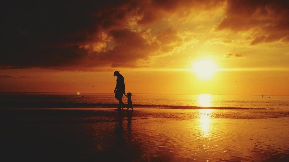 A photo taken by island resident Kelly Smith of a walk during the sunset.