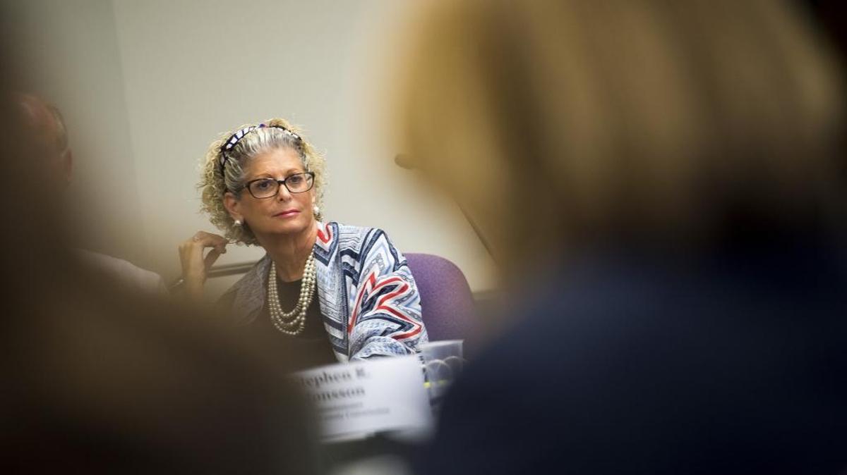 Robin DiSabatino listens to proposals as the Manatee County Commission hosts a work session on the Capital Improvement Plan in June 2017.