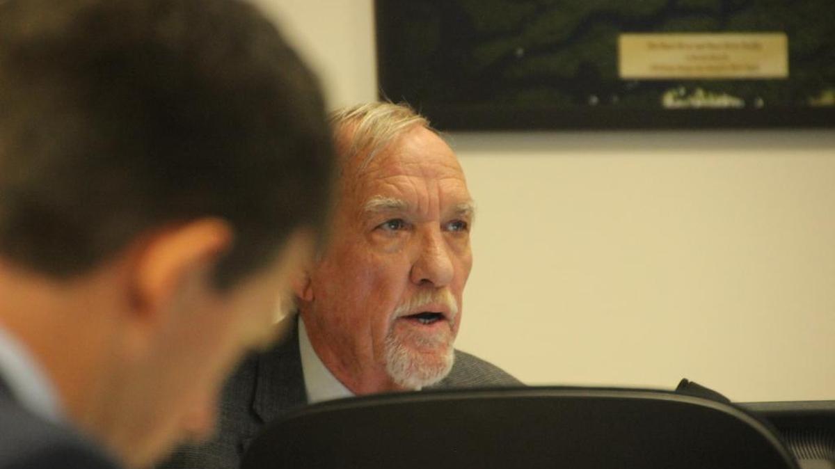 John Stevely testifies Tuesday that seagrass beds in Sarasota Bay are already healthy and thriving. He said he is opposed to marking the beds with buoys because they might attract more boaters to the area.