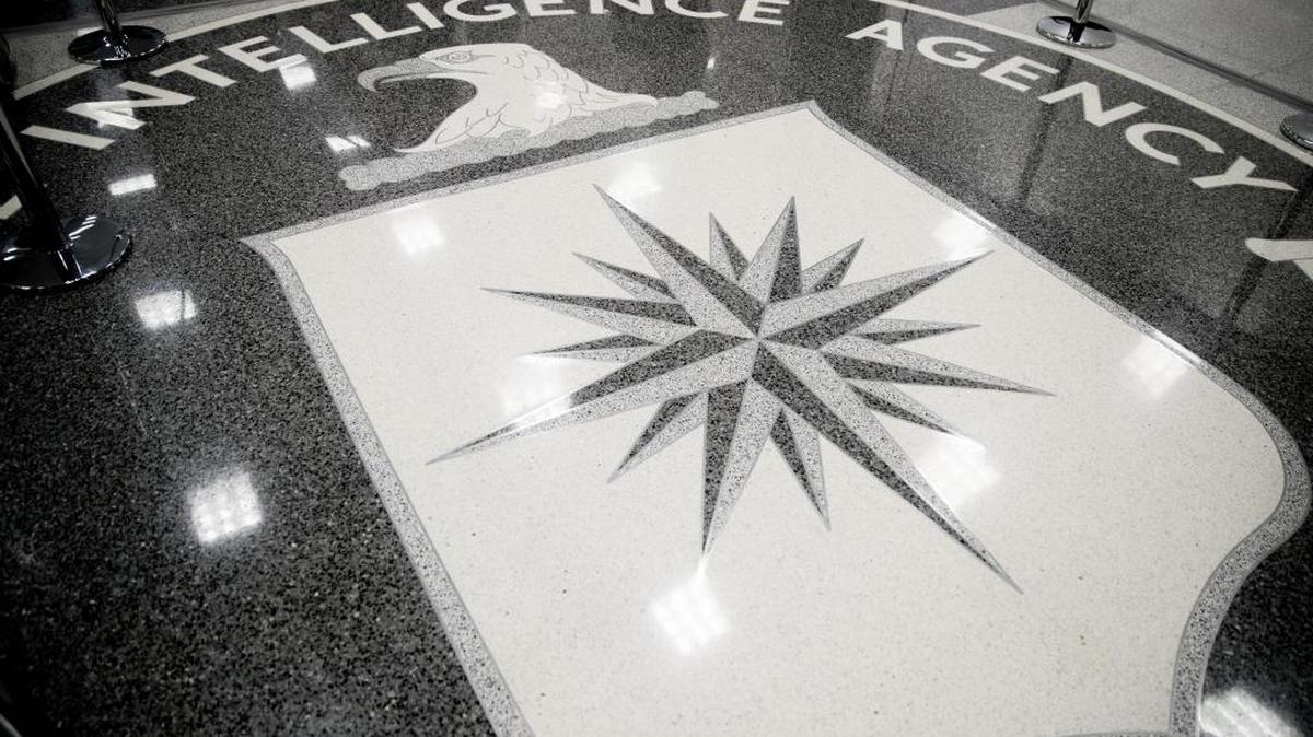 The floor of the main lobby of the Central Intelligence Agency in Langley, Virginia.