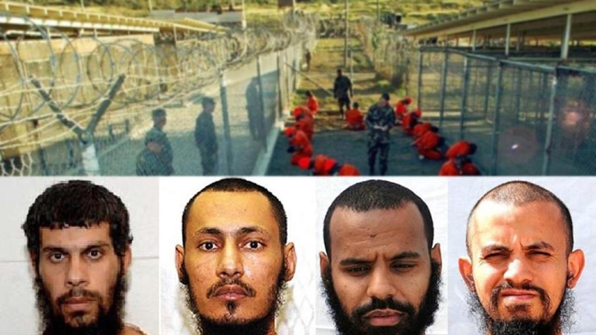 The four Yemeni men sent to Saudi on Jan. 5, 2016 from left: Mohammed Abu Ghanim, Mohammed Bwazir, Salem bin Kanad and Abdullah al Shibli. All four got to Guantánamo the year the detention center opened, three of them early enough to be held at the makeshift prison called Camp X-Ray, shown in a Pentagon photo. The detainee pictures were taken from their 2007 and 2008 prison profiles provided to McClatchy by WikiLeaks.